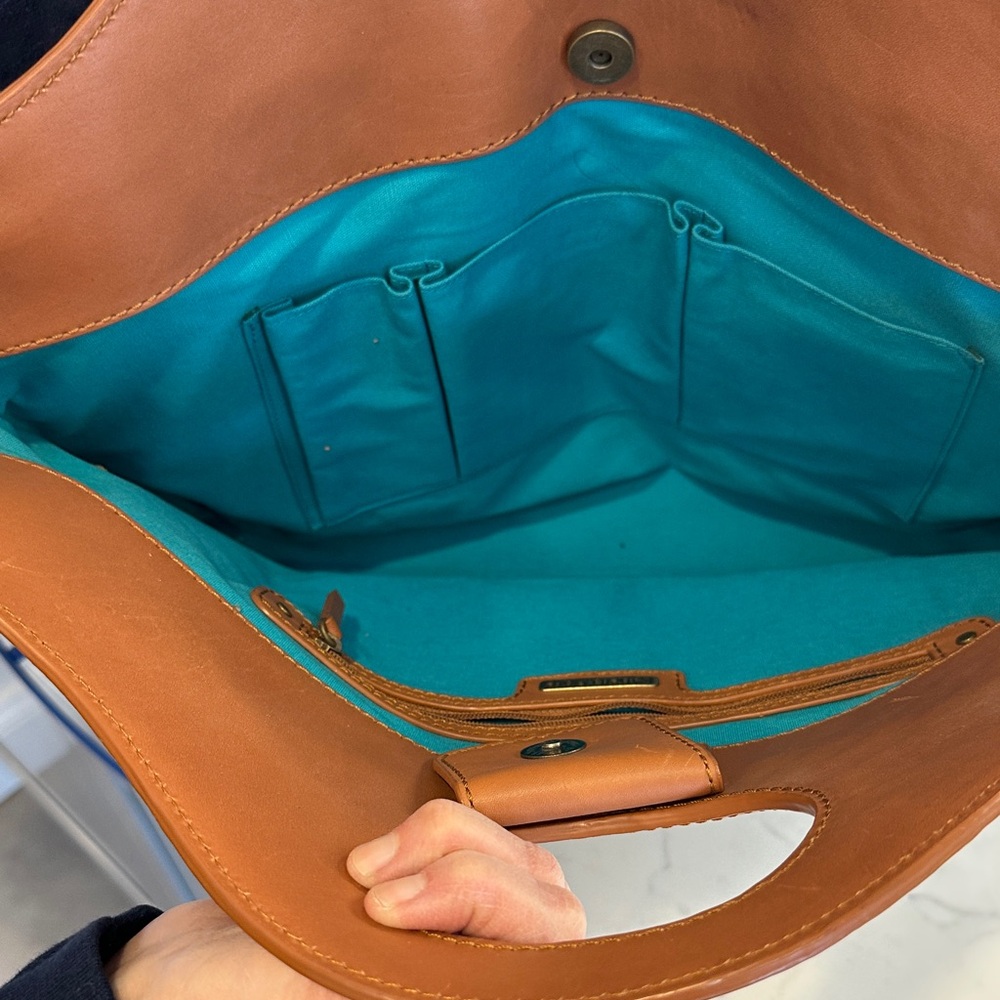 Isabella Fiore Pink and Blue Embroidered Tote - Picture 7 of 9